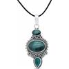 mantraroma Collana con ciondolo in argento 925 con pietra verde malachite a strisce, ciondolo con pietra preziosa, collana da donna in argento sterling, ciondolo regalo