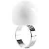 BallsMania Anello in ottone nichel free con sfera in resina colore Bianco,Gioielli da Donna, Accessori Moda.Bigiotteria 100% Made in Italy - Design Registrato Colore