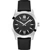 GUESS Orologio analogico al quarzo da uomo con cinturino in pelle GW0628G1 nero classico