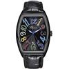 MASTOP Orologio da uomo di lusso, impermeabile, luminoso, calendario casual, rettangolare, in pelle, al quarzo, Tutto nero