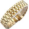 ROUREOX Bracciale Orologio Acciaio Inox Massiccio 13mm 17mm 20mm 21mm Estremità Curve, Cinturino Polso Metallo Donna per Rolex Oyster Perpetual Datejust-D'oro 17mm