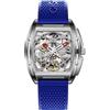 CIGA Design Orologio meccanico automatico scheletro serie Z, orologio da polso da uomo in acciaio inossidabile - blu, Cinturino