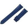 ROUREOX 22mm Cinturino Silicone Finale Curvo Uomo Impermeabile Bracciale Gomma Chiusura Déployante Acciaio Inox per Tudor M79030N/M79250BA/M79230R/M57000-Blu + Senza Fibbia 22MM