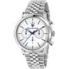 MASERATI Orologio Uomo, Cronografo, Analogico, Cinturino in Acciaio, Impermeabile, Cassa 42 mm, Collezione Epoca - R8873618034