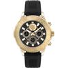 Philipp Plein Plein Sport Orologio da uomo cronografo analogico al quarzo Glam Chrono, gold, cinghia
