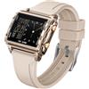 Forrader Orologio digitale quadrato da uomo con numeri grandi, quadrante grande, orologio da polso per uomo e donna, impermeabile, LED, unisex, elettronico, con sveglia, data, cronometro, Cinturino