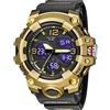 KXAITO Orologio sportivo militare da uomo, impermeabile, con visualizzazione della data, multifunzione, LED, sveglia, cronometro