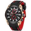Megir Orologi da uomo casual militare cronografo business sport lavoro quarzo orologio da polso (oro), Cinturino