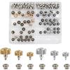 BuleVina 120 corone di ricambio per orologi Rolex, 5,3 mm, 6,0 mm, 7,0 mm, impermeabili, kit assortito di accessori per riparazione (argento e oro assortiti), Oro, moderno