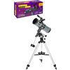 Levenhuk Blitz 114S PLUS Telescopio Riflettore Newtoniano con Montatura EQ3 | Apertura 114 mm e Fuoco Corto, Ideale per Osservare Galassie, Nebulose, Ammassi Stellari e Pianeti, con Accessori Inclusi