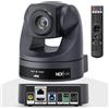HCSTVCON Telecamera NDI PTZ 4K 20X, uscita HDMI USB LAN, webcam per videoconferenza, per culto in chiesa, servizi di eventi, istruzione, funziona con zoom, Skype, OBS