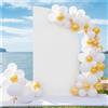Mateju Copertura per Fondale ad Arco di Nozze in Spandex Tinta Unita Copertura Arco 2-faccia per Decorazione Cerimonia Festa Compleanno Banchetto (cornice non Incluso) (2.5ft (77x77cm),Bianco)