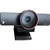 WYRESTORM Webcam 4K con tracciamento AI, inquadratura automatica, FOV 120°, 90 fps, zoom 8X, ePTZ, doppi microfoni AI con cancellazione del rumore, webcam per sala conferenze per videochiamate, didatt