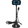 Yctze Webcam per Streaming USB Manuale Ad Alta Definizione con Luce di Riempimento a LED per Fotocamera PC