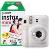 KhunSqunolp Fujifilm Instax Mini 12 - Fotocamera istantanea con confezione da 20 pellicole, colore: Bianco argilla