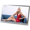 Generic Smart Photo Frame, 100-240V 1080p da 15,2 Pollici Frame Video in Argento per (Spina europea)