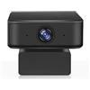 ZXZZAS Webcam con tracciamento automatico 1080P Full HD Web Camera con microfono USB Web Cam for PC Laptop Mini videocamera for conferenze online Per conferenze