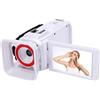 Fockety Videocamera 4K, videocamera Wi-Fi da 64 MP per vlogging con zoom digitale 18X e schermo rotante da 3 pollici, videocamera con zoom digitale, supporta scheda SD da 32 GB (WHITE)