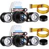 Weewooday 2 Set per Fotocamera Raspberry PI Webcam 1080P 5MP OV5647 Videocamera con Sensore IR per Visione Diurna e Notturna Regolazione di Messa a Fuoco per Raspberry Pi RPi 4 3 B B+ 2B 3A+ 2 1