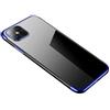 LMobile Clear Color Case Gel TPU Electroplating Frame Cover for Samsung Galaxy A22 4G Blue