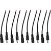 Odorkle Connettore Jack di Alimentazione CC Maschio Femmina da 5,5x2,1 Mm, 5 Coppie con Cavo da,9 Pollici per Strisce Luminose a LED, Telecamere CCTV e Dispositivi Elettronici (BLACK)