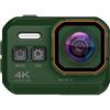 DELURA Action Camera 4K 1080P 60fps Stabilizzato IP68 Casco Impermeabile Subacqueo Moto Sport Video Cam Moto Bike 16MP WiFi Webcam Telecamera HD (Size : 32G SD Card, Color : 3)