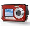 Dpofirs Fotocamera subacquea per snorkeling, HD 2,7 K 48 MP, fotocamera da 3,4 m con zoom 16x, autofocus fotocamera digitale compatta, espandibile da 128 GB (Dpofirs2giypckwr9-12)