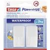 Tesa 59701-00000-00 Powerstrips Waterproof Wave Gancio Adesivo, Bianco