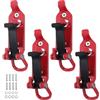 Faankiton 4Pz Supporto Pala e Ascia per Portapacchi, Kit Montaggio Parete con Morsetto Gomma Metallica per Camion (Rosso)