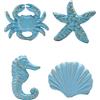 LIFKOME Pomelli e Aspetto Delicato 4 Pezzi Stile Oceano Animali in Ghisa Stili multipli Colore Casuale Pratica per Decorazioni Casa Adatti per Tavolino da Notte e Soggiorno