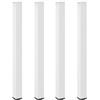 vidaXL Gambe per tavolo da bar 4 pz bianche 110-112 cm in acciaio