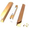 Plastik2 Maniglia per Porte a Soffietto in Alluminio Colore Bronzo con Magnete - Pezzo di Ricambio (Interasse 135mm) (Maniglia bronzo)