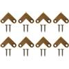 TopHomer Staffa angolare piatta a forma di L, 27 x 27 mm, in rame spesso, staffa angolare in ottone anticato per cassetti, cornici, collegamento e fissaggio di mobili, bronzo