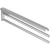 Gedotec Portasciugamani | H6008 | Portasciugamani estraibile con 2 bracci | 1 pezzo | Lunghezza portasciugamani 465 mm in colore argento |per bagno e cucina orientabile a 90°