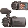 Goshyda Videocamera 6K, Videocamera Digitale a Doppio Obiettivo da 64 MP con Schermo Rotante da 3 e Microfono Wireless, Fotocamera per Vlog per Viaggi e Registrazioni Familiari