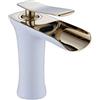 Gx Rubinetto Bagno Cascata, Rubinetto Bagno Lavabo, Nero Ottone Rubinetto Lavabo, Acqua Calda E Fredda Disponibile, Alto Miscelatore Monocomando, Per Bagno o Avabo Bagno, Con Valvola In Ceramica, Antico