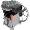 SAUADY Testa del compressore d'aria con puleggia con 2 cilindri, testa della pompa del compressore d'aria per industrie come elettronica, ingegneria meccanica, edilizia, 28 x 26,5 x 31 cm