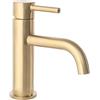 Rea - Lungo Lungo Rubinetto Lavabo A Spazzola Oro Miscelatore Da Bagno In Ottone Rubinetto Monocomando Caldo E Freddo Regolabile (Oro Opaco) 15x5x16,5cm