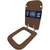 HYDRO HOME - Copriwater Ideal Standard Conca Come Originale, Tavoletta WC Ideal Standard con Cerniere Inclinate Idonee, Coperchio Water Copri Water in Legno Rivestito (NOCE)