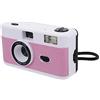 BESTonZON Fotocamera Analogica Retrò Riutilizzabile, Flash Incorporato, Compatibile Pellicola 35mm, Corpo in Abs Bianco per Viaggi e Eventi