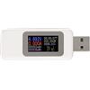 Telituny Tester USB Caricatore Rivelatore-Display LCD Tester USB Caricatore Rivelatore Voltmetro digitale Amperometro Voltmetro DC4-30V(bianca)