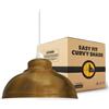 LEDSONE Paralume da soffitto in ottone giallo retrò, 29 cm, facile da montare, moderno, da appendere, per camera da letto, sala da pranzo, corridoio, ufficio, cucina industriale, ristorante, bar