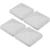 HOLIDYOYO Cappucci per Pali da Recinzione in Ferro 4 Pezzi 80x80mm Coperture Quadrate Appuntite per Cancelli e Recinzioni, Facile Installazione e Design Elegante per Spazi Pubblici