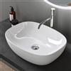 doporro Lavabo da Appoggio 51x39,5x14cm, Lavandino Bagno in Ceramica Nano Rivestimenti Brüssel104, Bianco