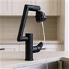 MAKA change your life quality MAKA Rubinetto Cucina con Doccetta Regolabile Nero Antracite, Miscelatore Monocomando Cucina con Termostato Digitale, Rubinetto Lavello Cucina Acciaio Inox, Rubinetto con Flessibili (Regolabile)