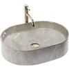 Rea Lavabo da appoggio Nadia 50 Kashmir Lavabo Bagno 50 x 38 x 14 cm in Ceramica (imitazione di pietra)