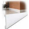 Eurodeco 10 battiscopa da 20 metri, colore bianco, materiale duro, decorazione da parete, pavimento, soffitto (DP6)