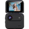 BEAZOOM Action Camera, ABS 4K Sport Cam con Stabilizzazione Immagine Flip Screen Panoramica per Bici Ciclismo Supporto Petto (nero)