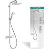hansgrohe Croma E Colonna doccia 280 1 getto EcoSmart con termostatico Ecostat E, cromo, 27660000
