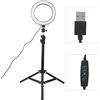 Sxhlseller Anello Luminoso - Lampada LED Ad Anello Regolabile da Tavolo USB - per PC Laptop/Gruppo di Alimentazione/Caricatore USB/Adattatore CA - Anello Luminoso con Treppiede Portacellulare